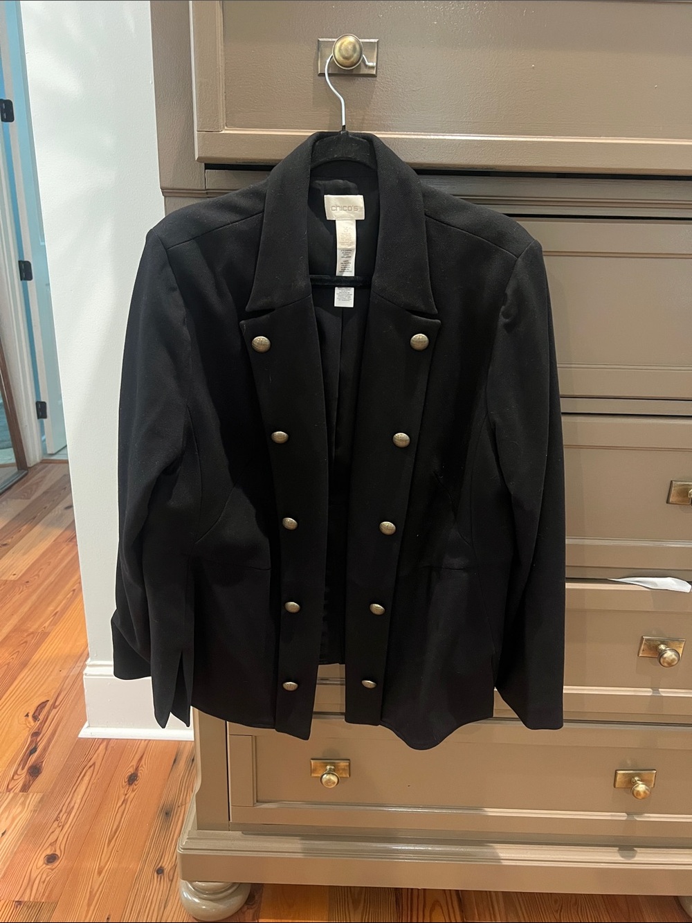 Chico’s Black Military-Style Women's Jacket Size 3